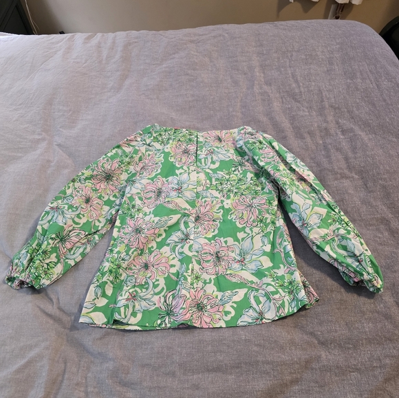 Lilly Pulitzer Vibrant Green and Pink Floral Top - Picture 12 of 12